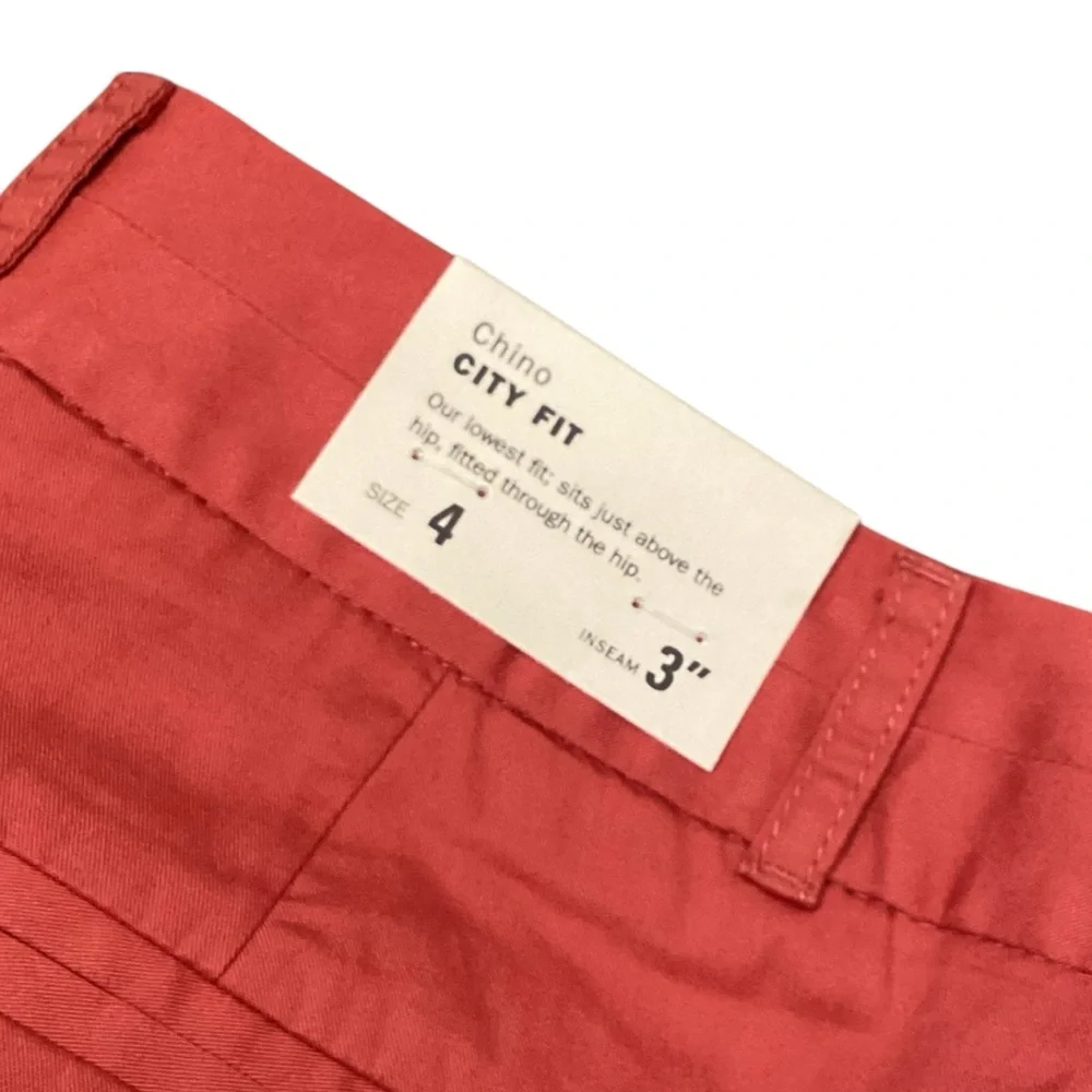 J.‎ Crew City Fit Cotton Chino Broken In Shorts, Size 4 Style 36234 Sienna NEW